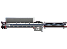 North Ridge DHS-T - JHS-T Progressive Cavity Pump with hopper and liquid injection port