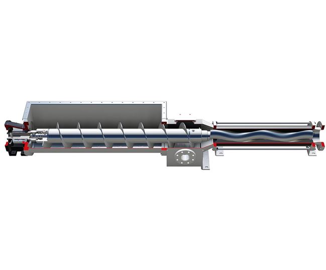 North Ridge DHS-T - JHS-T Progressive Cavity Pump with hopper and liquid injection port