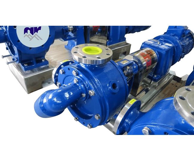 North Ridge FIG90L Internal Gear Pump with Gear Length Extended and 90° Flange Connections
