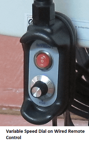 Variable speed drive remote dial
