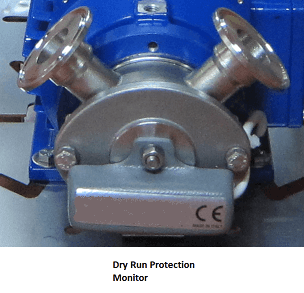 Dry run protection monitor for pump