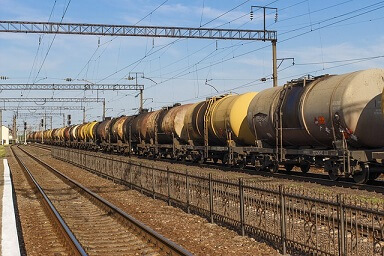 Railcar's waiting to be offloaded