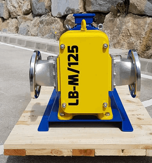 Boyser LB-M/125 rotary lobe pump for waste water solids