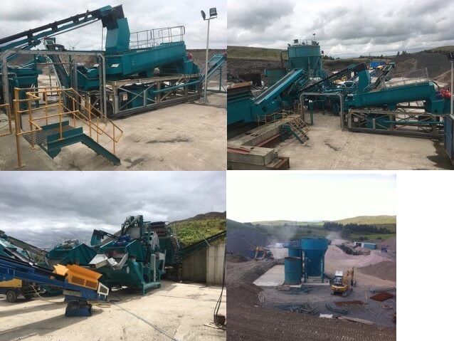 Aggregate washing facility and recycling plant