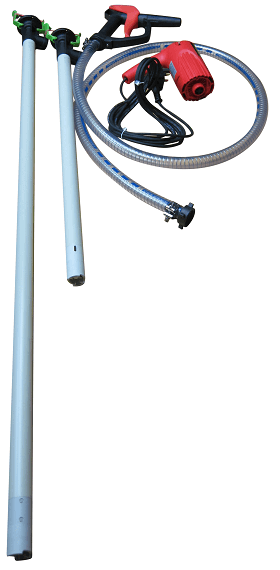 Drum Pump with hose and trigger nozzle for emptying Solvent from 25 Litre Jerry Cans and 1000 litre IBCs