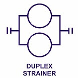 Duplex Basket Strainer P&ID Symbol