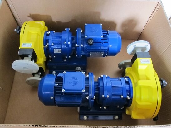 Chemical dosing pumps for acids and alkalis