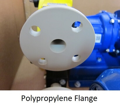 Polypropylene pump flange