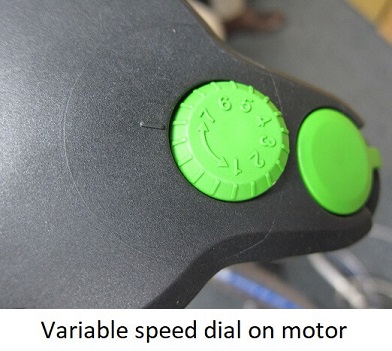 Variable speed dial on 110V motor