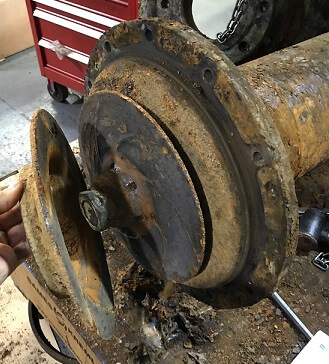 Corroded Impeller in two pieces